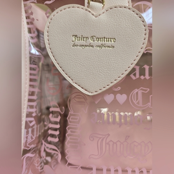 Juicy Couture Powder Blush Clear Beachin Large Tote NWOT - Picture 2 of 7
